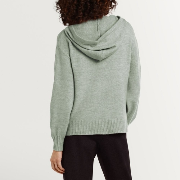 Reitmans Green Hooded Sweater Pullover Cozy Loungewear Knit Loose Slouchy warm - Picture 2 of 9